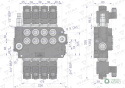 Rozdzielacz hydrauliczny 4-sekcyjny sterowany elektrycznie 12V 80L VOIMA
