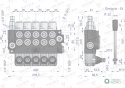 Rozdzielacz hydrauliczny 5-sekcyjny 40L VOIMA
