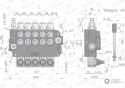 Rozdzielacz hydrauliczny 5-sekcyjny 80L VOIMA