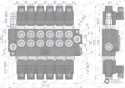 Rozdzielacz hydrauliczny 6-sekcyjny sterowany elektrycznie 12V 40L VOIMA