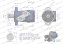 Silnik hydrauliczny orbitalny WMP 25 cm?/obr (100 bar / max.175 bar) Waryński