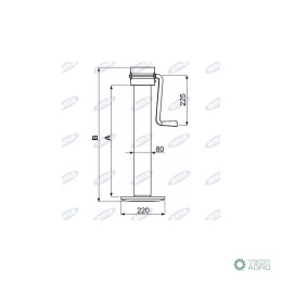 Stopa podporowa SIMOL DG707W, 5440 kg, DWUBIEGOWA z ramieniem bocznym