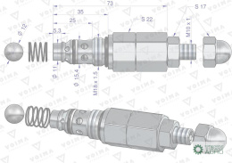 Zawór bezpieczeństwa przelewowy rozdzielacza 40L/80L VOIMA