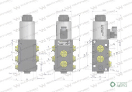 Dzielnik. zawór. elektrozawór kierunkowy elektromagnetyczny kontroli W-E12DVS6/2-80L G1/2