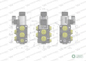 Dzielnik. zawór. elektrozawór kierunkowy elektromagnetyczny kontroli W-E12DVS6/2 (DVS6/50L) G1/2" 50L (24V DC) Waryński