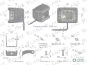 Lampa robocza kwadratowa szerokokątna 48W 12LED GLANZ