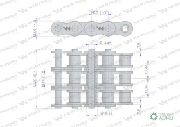 Łańcuch rolkowy 08B-3 (R3 1/2) 5 m Waryński