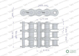 Łańcuch rolkowy 10B-3 (R3 5/8) 5 m Waryński