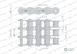 Łańcuch rolkowy 12B-3 (R3 3/4) 5 m Waryński