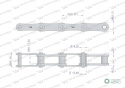 Łańcuch rolkowy 216B (R1 2) 5 m Waryński