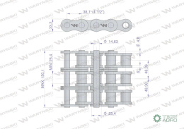Łańcuch rolkowy 24B-3 (R3 1.1/2) 5 m Waryński
