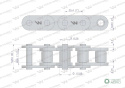 Łańcuch rolkowy prosta płytka 16B-1 (R1 1) 5 m Waryński
