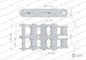 Łańcuch rolkowy prosta płytka 16B-2 (R2 1) 5 m Waryński