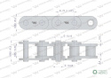 Łańcuch rolkowy prosta płytka 20B-1 (R1 1.1/4) 5 m Waryński