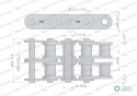 Łańcuch rolkowy prosta płytka 20B-2 (R2 1.1/4) 5 m Waryński