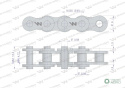 Łańcuch rolkowy wzmocniony 06A-1 ANSI A 35 06C-1 (R1 3/8) 2.5 m Waryński