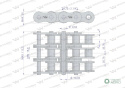 Łańcuch rolkowy wzmocniony 20A-3 ANSI A 100 (R3 1.1/4) 5 m Waryński