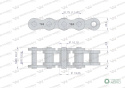 Łańcuch rolkowy wzmocniony przemysłowy 20BH-1 (R1 1.1/4) 2.5 m Waryński