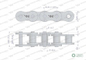 Łańcuch rolkowy wzmocniony przemysłowy 28AH-1 ANSI A 140H (R1 1.3/4) 5m Waryński