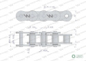 Łańcuch rolkowy z oringiem ANSI A 100 (R1 1.1/4) 5m Waryński