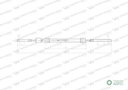 Linka - Cięgno L-645mm 57112730 ZETOR Waryński