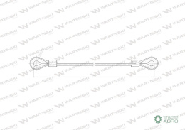 Linka - Zaciąg L-260mm 80231009 ZETOR Waryński