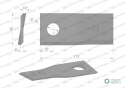 Nóż, nożyk kosiarka 112X48X4X19 prawy zastosowanie 139889.0 Krone WARYŃSKI ( sprzedawane po 25 )