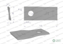 Nóż, nożyk kosiarka 115X47X4X19 lewy zastosowanie 9520430 Claas WARYŃSKI ( sprzedawane po 25 )