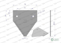 Nóż żniwny 80x76x2mm otwór 5.5 zastosowanie 206236M1 Massey Ferguson WARYŃSKI ( sprzedawane po 25 )