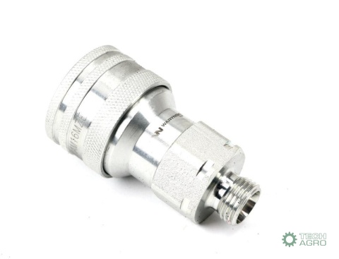 Szybkozłącze hydrauliczne gniazdo M16x1.5 gwint zewnętrzny EURO (ISO 7241-A) z eliminatorem ciśnienia Waryński