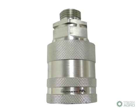 Szybkozłącze hydrauliczne gniazdo M18x1.5 gwint zewnętrzny EURO PUSH-PULL (9100818G) (ISO 7241-A) Waryński (opakowanie 10szt)