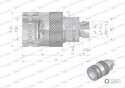 Szybkozłącze hydrauliczne gniazdo M18x1.5 gwint zewnętrzny EURO PUSH-PULL (9100818G) (ISO 7241-A) Waryński (opakowanie 50szt)