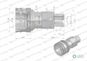 Szybkozłącze hydrauliczne gniazdo M20x1.5 gwint zewnętrzny EURO (ISO 7241-A) Waryński