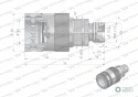 Szybkozłącze hydrauliczne gniazdo M20x1.5 gwint zewnętrzny EURO PUSH-PULL (9100822G) (ISO 7241-A) Waryński