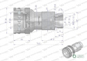 Szybkozłącze hydrauliczne gniazdo M22x1.5 gwint zewnętrzny EURO (9100822G) (ISO 7241-A) Waryński (opakowanie 10szt)