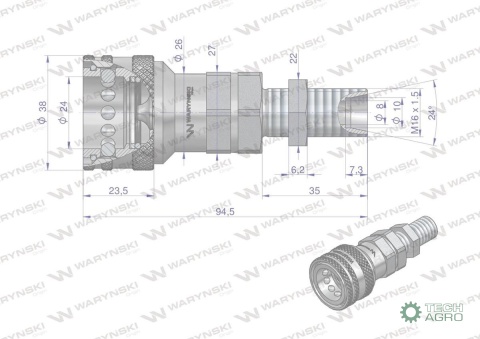 ZAWÓR GN.HYDR.EURO DG M16X1,5 WARYN.
