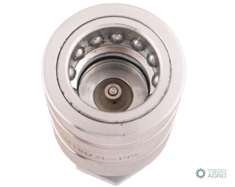 Szybkozłącze hydrauliczne gniazdo long M18x1.5 gwint zewnętrzny EURO PUSH-PULL (9100818GL) (ISO 7241-A) Waryński (opakowanie 50