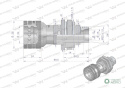 Szybkozłącze hydrauliczne gniazdo long M22x1.5 gwint zewnętrzny EURO (Adaptacja starego typu 504900) (9199822G/ST) (ISO 7241-A