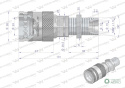 Szybkozłącze hydrauliczne gniazdo long M22x1.5 gwint zewnętrzny EURO PUSH-PULL (9100822GL) (ISO 7241-A) Waryński (opakowanie 1