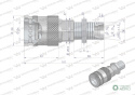 Szybkozłącze hydrauliczne gniazdo long z eliminatorem ciśnienia M22x1.5 gwint zew. EURO PUSH-PULL (9100822GL) (ISO 7241-A) Wary