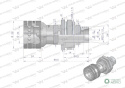 Szybkozłącze hydrauliczne gniazdo long z eliminatorem ciśnienia M22x1.5 gwint zewnętrzny EURO (504900) (9199822G/ST) (ISO 7241-