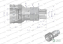 Szybkozłącze hydrauliczne gniazdo z eliminatorem ciśnienia M20x1.5 gwint zewnętrzny EURO (ISO 7241-A) Waryński