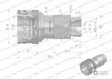 Szybkozłącze hydrauliczne gniazdo z eliminatorem ciśnienia M22x1.5 gwint zewnętrzny EURO (9100822G) (ISO 7241-A) Waryński