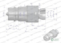 Szybkozłącze hydrauliczne wtyczka M18x1.5 gwint zewnętrzny EURO (9100818W) (ISO 7241-A) Waryński (opakowanie 10szt)