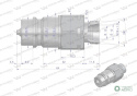 Szybkozłącze hydrauliczne wtyczka M18x1.5 gwint zewnętrzny EURO (9100818W) (ISO 7241-A) Waryński (opakowanie 50szt)