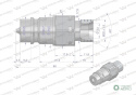 Szybkozłącze hydrauliczne wtyczka M20x1.5 gwint zewnętrzny EURO (9100822W) (ISO 7241-A) Waryński