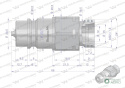 Szybkozłącze hydrauliczne wtyczka M22x1.5 gwint zewnętrzny EURO (9100822W) (ISO 7241-A) Waryński (opakowanie 10szt)