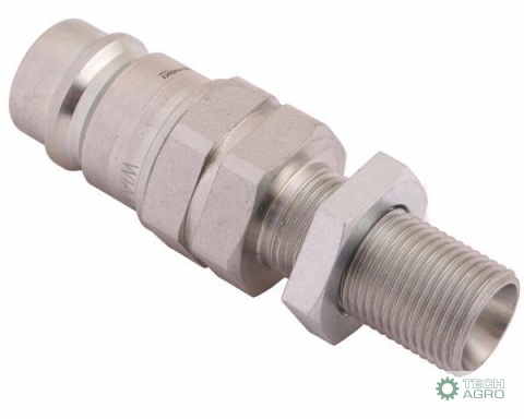 Szybkozłącze hydrauliczne wtyczka long z eliminatorem ciśnienia M18x1.5 gwint zew. EURO (9100818W) (ISO 7241-A) Waryński