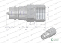 Szybkozłącze hydrauliczne wtyczka z eliminatorem ciśnienia M22x1.5 gwint wew. EURO (ISO 7241-A) Waryński