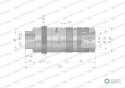 Szybkozłącze hydrauliczne zrywalne seria WIA3CV (3CFPV) 68 l/min gniazdo 1/2" NPTF gwint wewnętrzny EURO PUSH-PULL (ISO 7241-A)